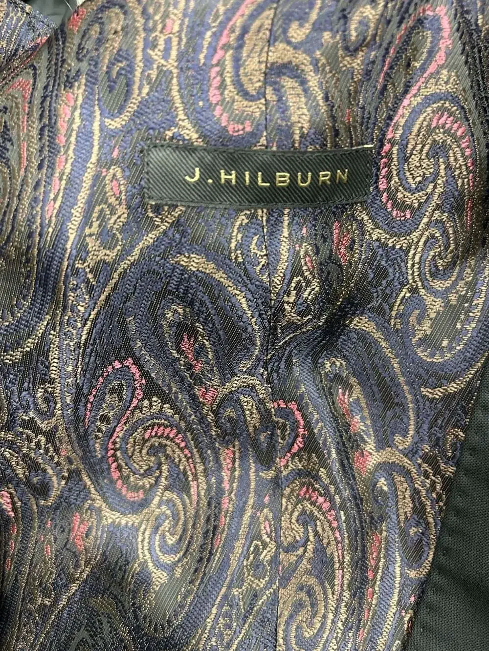 J. Hilburn Men's Suit Vest with Paisley Back